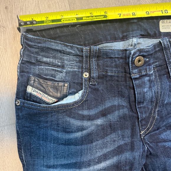 Diesel Grupee Slim-Skinny Low Waist Jeans (Dark Wash) Size 27 - Picture 8 of 10